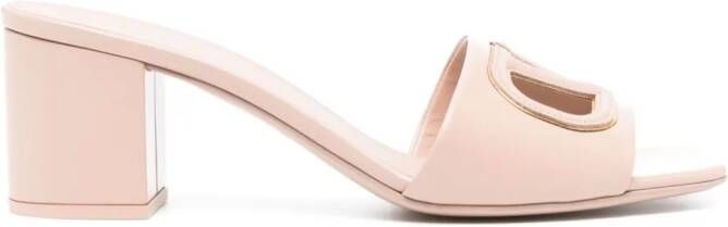 Valentino Garavani 60mm VLogo cut-out sandals Neutrals