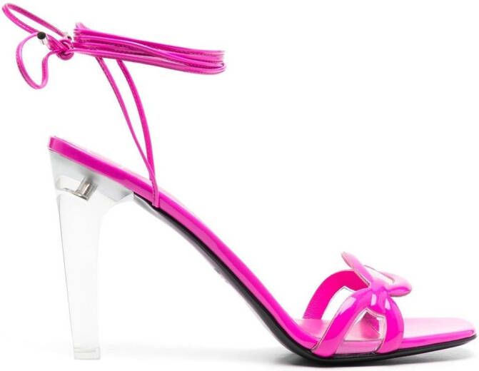 Valentino Garavani ankle strap leather sandals Pink
