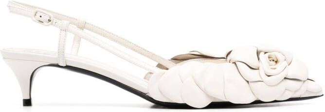 Valentino Garavani appliqué-detail pointed-toe pumps White