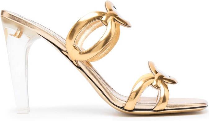 Valentino Garavani 100mm Chain 1967 sandals Gold