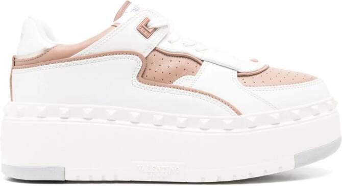 Valentino Garavani Freedots XL leather sneakers Neutrals