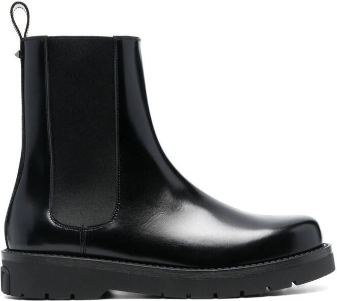 Valentino Garavani leather Chelsea boots Black