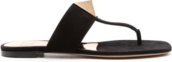 Valentino Garavani leather flip-flop sandals Black