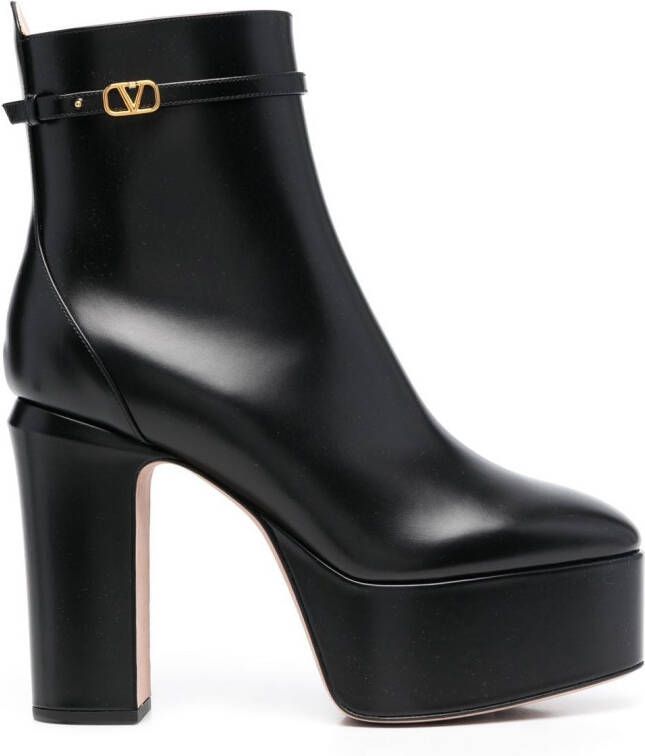 Valentino Garavani 120mm Tan-Go platform ankle boots Black