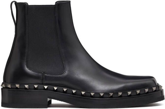 Valentino Garavani M-Way Rockstud leather ankle boots Black
