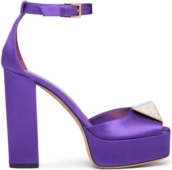 Valentino Garavani One Stud 120mm platform sandals Purple