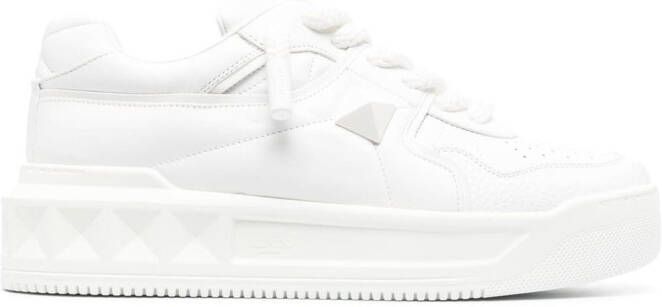 Valentino Garavani One Stud XL leather sneakers White