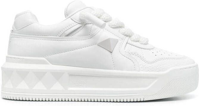 Valentino Garavani One Stud XL leather sneakers White