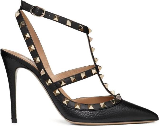 Valentino Garavani 100mm Rockstud caged pumps Black