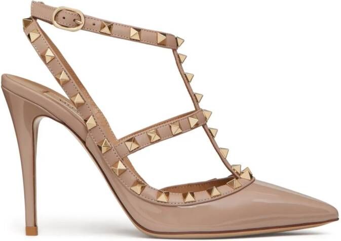 Valentino Garavani 10mm Rockstud caged pumps Neutrals