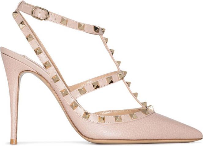 Valentino Garavani Rockstud 10mm leather pumps Neutrals