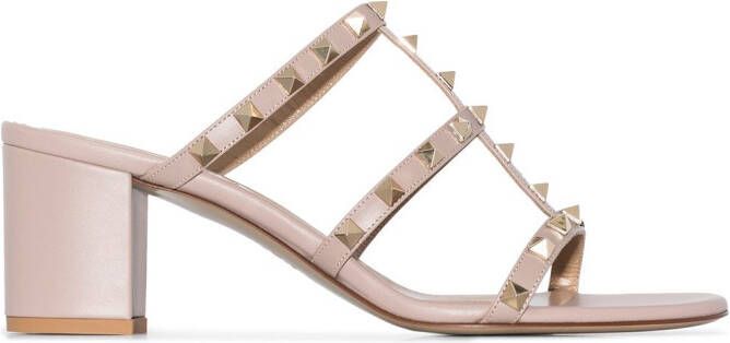 Valentino Garavani 60mm Rockstud sandals Neutrals
