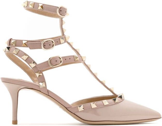 Valentino Garavani 65mm Rockstud caged pumps Neutrals