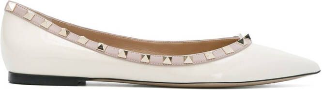 Valentino Garavani Rockstud ballet flats Neutrals