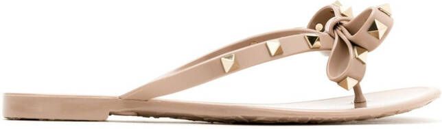 Valentino Garavani Rockstud slippers Neutrals
