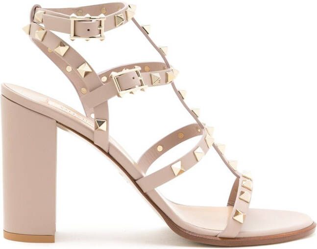 Valentino Garavani 90mm Rockstud sandals Neutrals