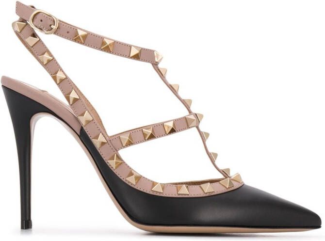 Valentino Garavani 105mm Rockstud leather pumps Black