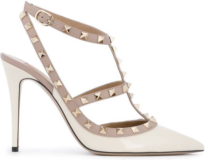 Valentino Garavani 100mm Rockstud caged pumps White - Picture 5