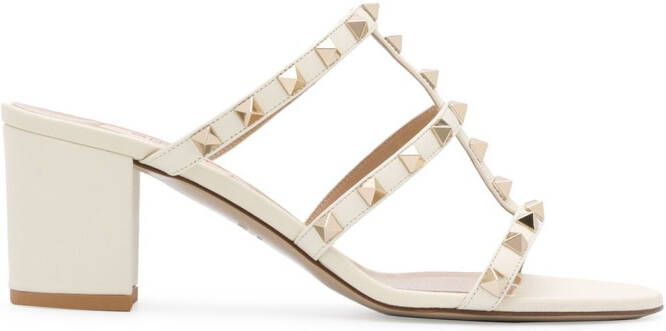 Valentino Garavani 60mm Rockstud sandals Neutrals