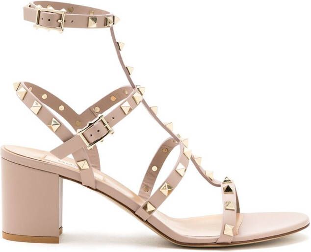 Valentino Garavani 60mm Rockstud sandals Neutrals