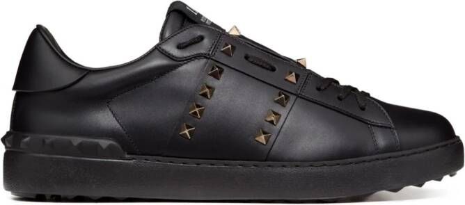 Valentino Garavani Rockstud Untitled leather sneakers Black