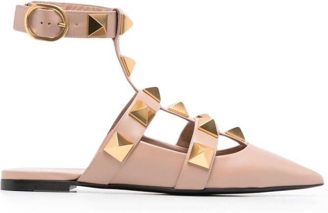 Valentino Garavani Roman Stud ballerina shoes Neutrals