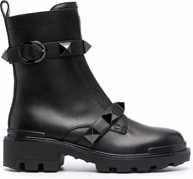 Valentino Garavani 40mm Roman Stud combat boots Black