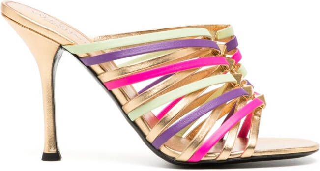Valentino Garavani strappy 100mm stiletto mules Pink