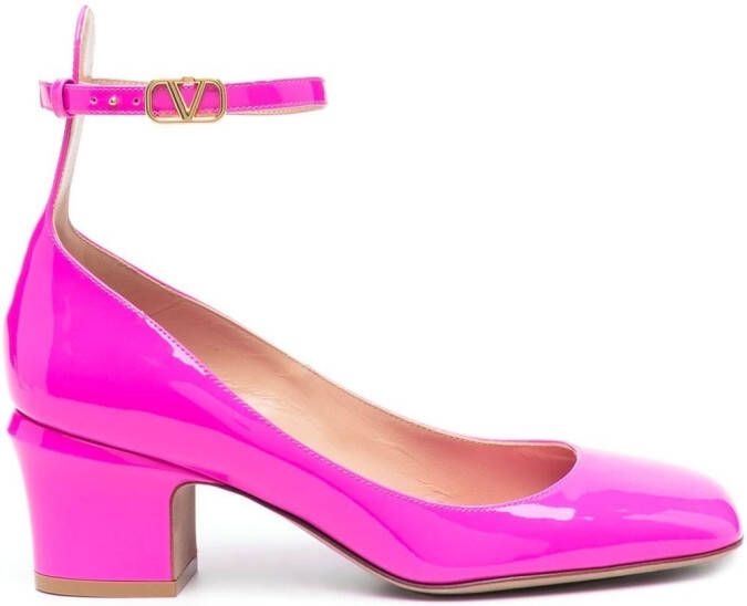Valentino Garavani Tan-Go 60mm patent-leather pumps Pink