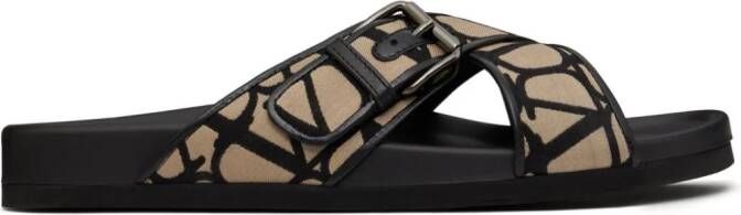 Valentino Garavani Fussfriend Toile Iconographe sandals Black