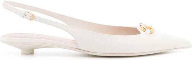Valentino Garavani 20mm VLogo The Bold Edition slingback pumps White