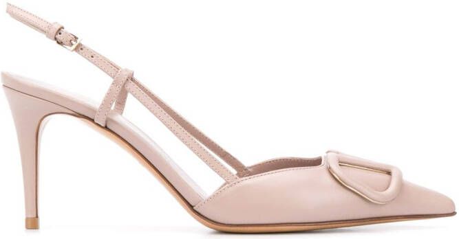 Valentino Garavani 80mm VLogo Signature slingback pumps Pink