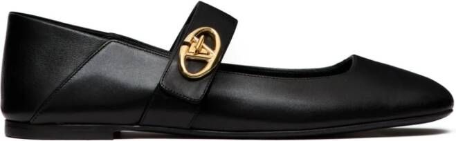Valentino Garavani VLogo Locker Mary-Jane ballerina shoes Black