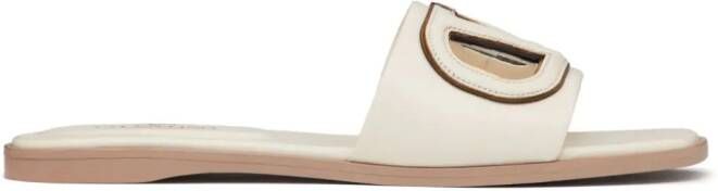 Valentino Garavani VLogo cut-out sandals White