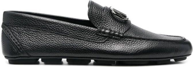Valentino Garavani VLogo Signature leather driving shoes Black