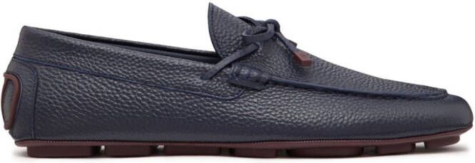 Valentino Garavani VLogo Signature leather driving shoes Blue