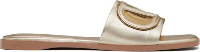 Valentino Garavani VLogo cut-out sandals Gold