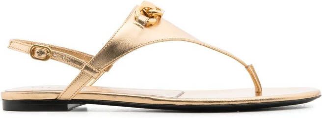 Valentino Garavani VLogo Signature sandals Gold