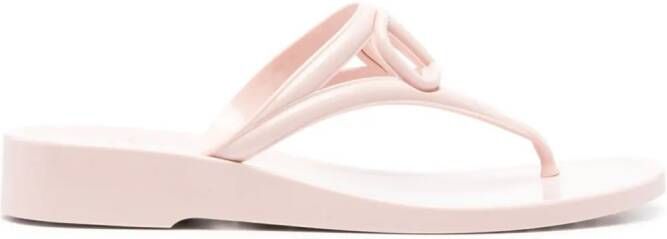 Valentino Garavani VLogo Signature thong slides Pink