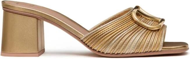 Valentino Garavani 60mm VLogo Signature sandals Gold