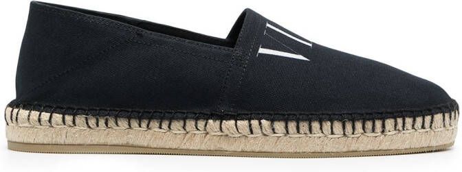 Valentino Garavani VLTN logo print espadrilles Black