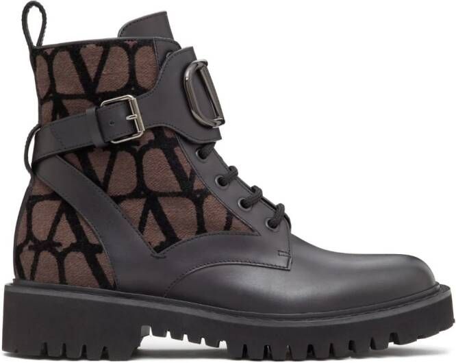 Valentino Garavani 35mm VLogo Signature combat boots Black