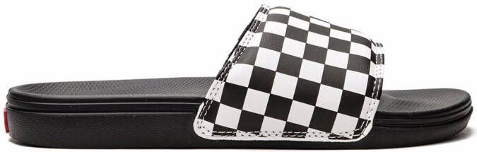 Vans LA Costa "Checkerboard" slides White