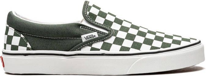 Vans Classic slip-on Checkerboard sneakers Green