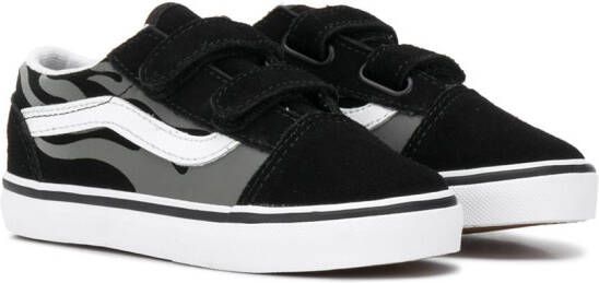 Vans Kids Old Skool V "Black Flame" sneakers