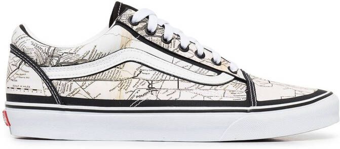 Vans Old Skool map-print sneakers White