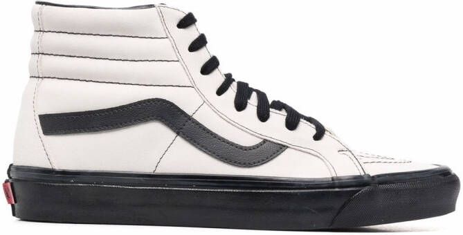Vans Sk8-Hi suede panelled sneakers White