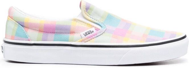 Vans Slip-On checkerboard-print sneakers Yellow