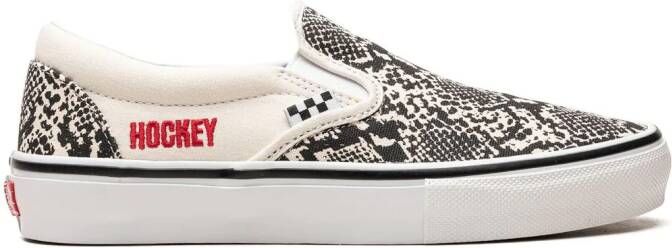 Vans x Hockey Skate Slip-On "Snakeskin" sneakers White
