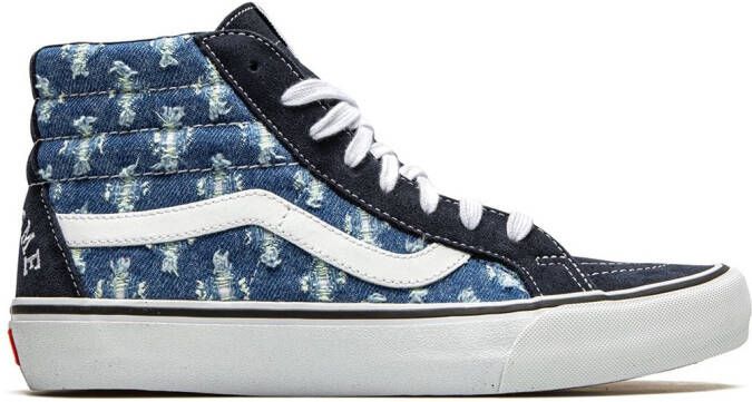 Vans x Supreme Sk8-Hi "Hole Punch Denim Blue" sneakers